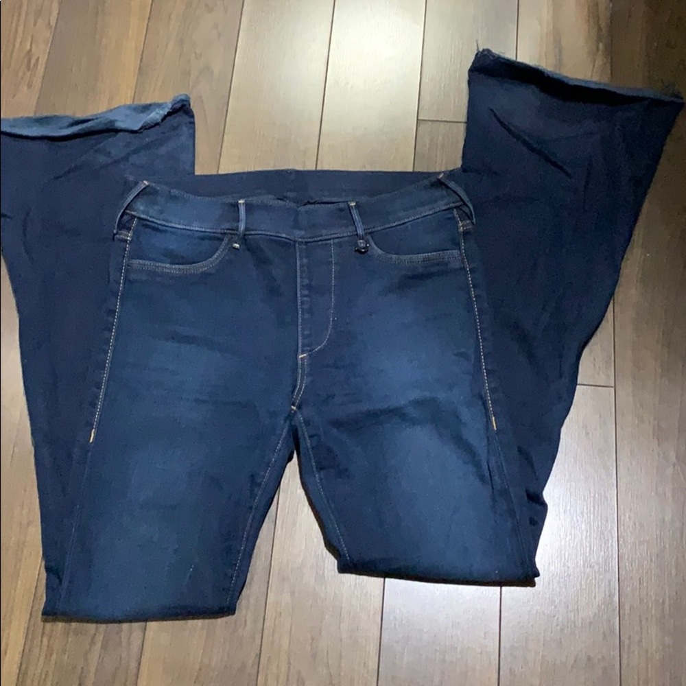 True Religion pull up flare jeans